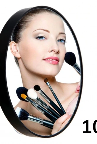 10x Büyüteçli Vantuzlu Pratik Kullanışlı Makyaj Lens Traş Aynası (4940)