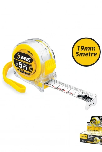 12 ADET 5MT X 19MT ŞEFFAF STOPLU ŞERİT METRE (4940)