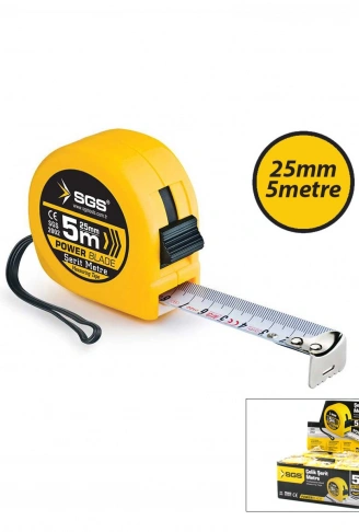 12 ADET 5MT X 25MT STOPLU ŞERİT METRE (4940)