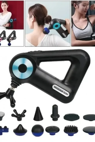 12 Başlıklı Profesyonel Masaj Tabancası Çok Fonksiyonlu (4940)