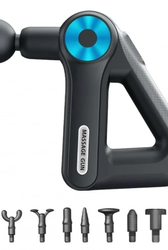 12 Farklı Başlıklı Profesyonel Masaj Tabancası - Kas Gevşetici ve Yorgunluk Giderici Masaj Aleti (4940)