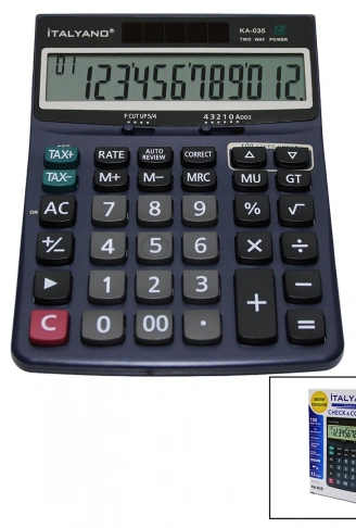 12 HANELİ HESAP MAKİNESİ 100 İŞLEM GERİ SAYDIRMA (4940)