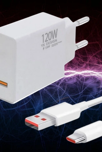 120W USB Hızlı Type C Uçlu Kablolu Şarj Aleti (4940)