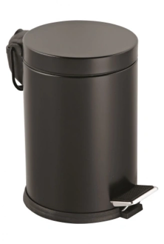 12LT SİYAH PEDALLI METAL ÇÖP KOVASI (4940)