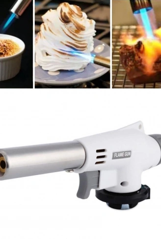 1300°C Çok Amaçlı Gaz Torch Çakmak - Mutfak, Mangal, Lehimleme Pürmüz Alev Tabancası (4940)