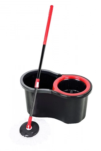 13LT - SİYAH - ŞİRİNK OTOMATİK DÖNERLİ KOVA MOP TEMİZLK SETİ (4940)