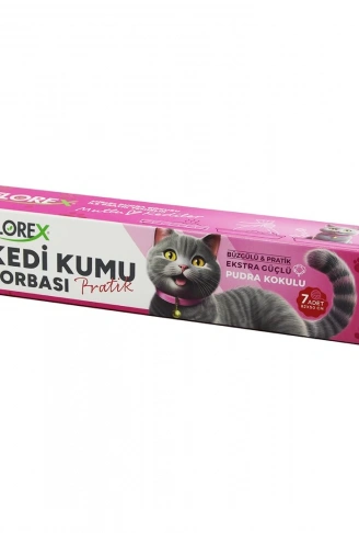 140 ADET KEDİ - EVCİL HAYVAN  KUMU TORBASI PRATİK PUDRA KOKULU  BÜZGÜLÜ - EXTRA GÜÇLÜ 82X50CM (4940)