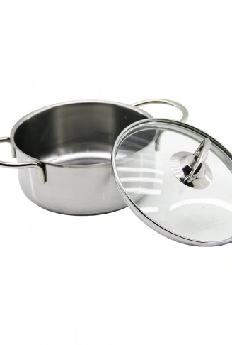 14CM   CAM KAPAK   MİNİ  ÇELİK TENCERE (4940)