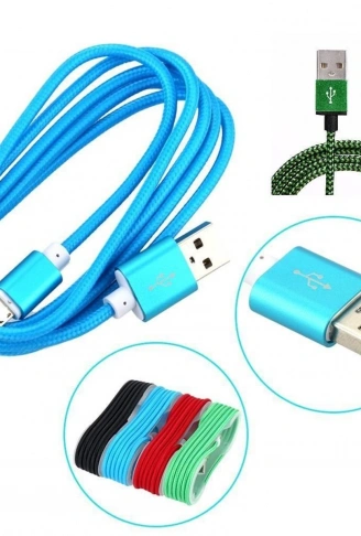 1.5 Metrelik Örgü Şeklinde Apple Iphone Ipad Data Şarj Kablosu (4940)
