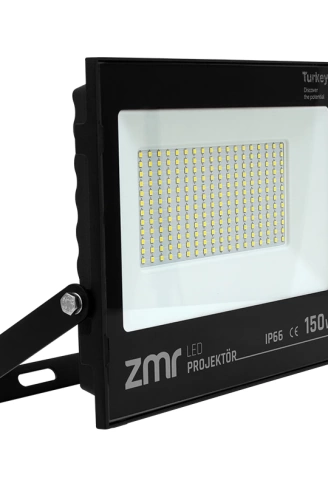 150 WATT - 220 VOLT 6500K IP66 150* IŞIK AÇISI SİYAH SLİM KASA BEYAZ LED PROJEKTÖR (4940)