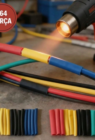 164 Parça Isı ile Daralan Makaron Seti – Elektrik Kablo İzolasyon &amp; Koruma Kılıfı, Renkli Shrink Tube Set (4940)