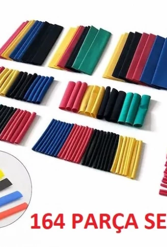 164 Parça Set Isıyla Daralan Makaron Kablo Koruyucu Kılıf (4940)