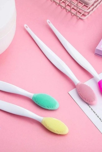 2 Adet Dudak Fırçası Peeling Etkili Gözenek Siyah Nokta Temizleyici Akne Giderici Çift Yönlü Fırça (4940)