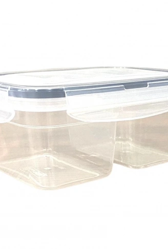 2 Bölmeli 0,45+0,45 Litre Kilitli Kapaklı Erzak Saklama Kabı LC-524 (4940)