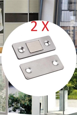 2 Çift Çok Amaçlı Kapı Kapak Dolap Çekmece Mobilya Durdurucu Kapatıcı Mıknatıslar (4767) - Lisinya