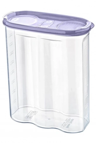 2 Kapaklı Ölçekli Erzak Kuru Gıda Saklama Kutusu Kabı 2,4 Litre-SA940 (4940)