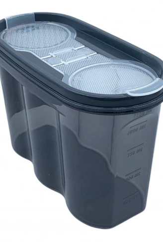 2 Kapaklı Ölçekli Erzak Saklama Kabı - 1,2 Litre - SA930 (4940)