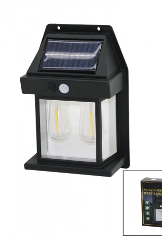 2 LAMBA SOLAR - SENSÖRLÜ APLİK DUVAR LAMBASI DIŞ MEKAN 5.5V - 1W - 1800mAh (4940)