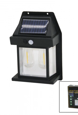 2 LAMBA SOLAR - SENSÖRLÜ APLİK DUVAR LAMBASI DIŞ MEKAN 5.5V - 1W - 1800mAh (4940)