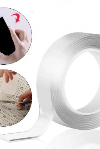2 metre 2 cm Çift Taraflı Şeffaf Bant (4940)