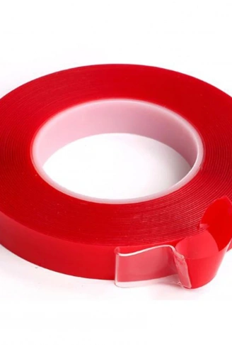 2 Metre Güçlü Yapışkanlı Çift Taraflı Slikon Pratik Şeffaf Bant (4940)