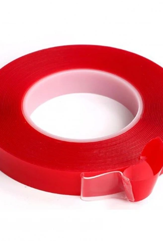 2 Metre Güçlü Yapışkanlı Çift Taraflı Slikon Pratik Şeffaf Bant (4940)