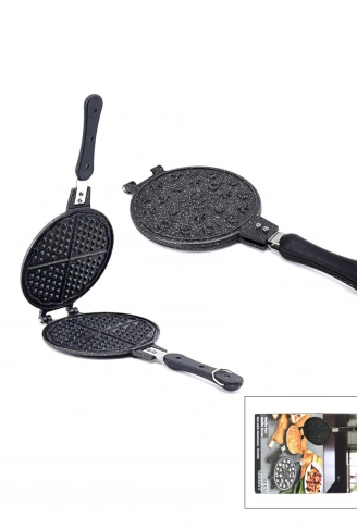 20CM GRANİT DÖKÜM WAFFLE TAVA BAKALİT SAP (4940)