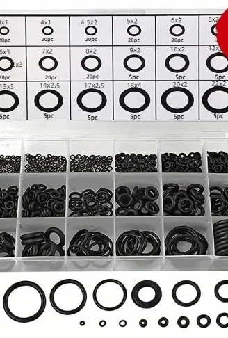 225 Parça Kauçuk Conta Seti ,Kendiliğinden Saklama Kutulu O Halkası Seti (4940)