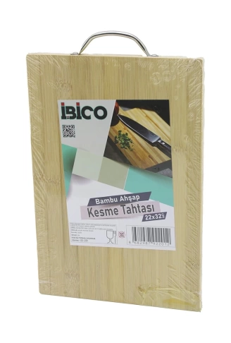 22X32 X 1.7CM LUX AHŞAP BAMBU KESİM PANOSU - KESME TAHTASI METAL KULPLU (4940)