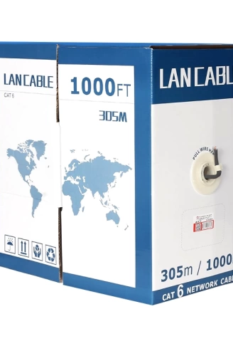 23 AWG 0.56 MM 305 METRE CCA DIŞ ORTAM CAT6 KABLO (SİYAH) (4940)