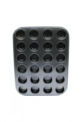 24 GÖZLÜ METAL - SİYAH MUFFIN KEK KALIBI (4940)