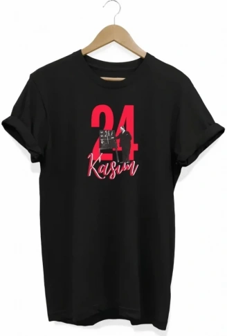 24 Kasım Öğretmenler Günü Öğretmen Hediyesi Baskılı Oversize T-shirt - Siyah