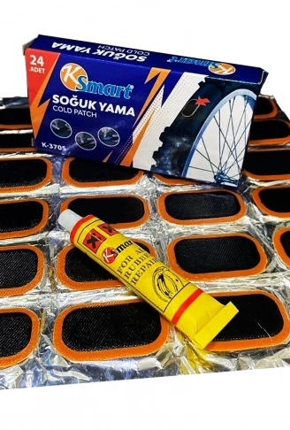 24 PARÇA BİSİKLET TEKER YAMASI SOĞUK YAMA (4940)