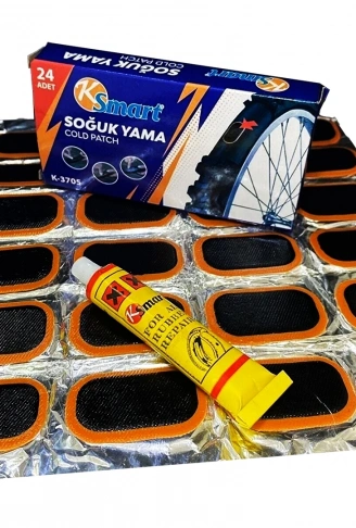 24 PARÇA BİSİKLET TEKER YAMASI SOĞUK YAMA (4940)