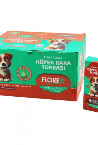 2400 ADET = 1 KOLİ KÖPEK - EVCİL HAYVAN KAKA TORBASI PUDRA KOKULU - 25X35CM (4940)