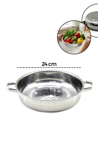 24CM BASIK SÜZEK METAL SÜZGEÇ KULPLU (4940)