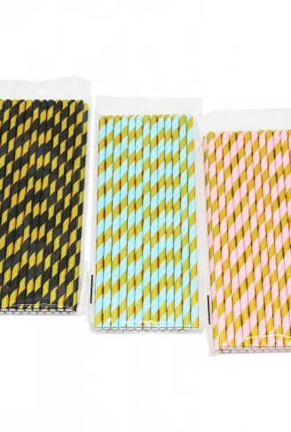 25 ADET KAĞIT KOKTEYL PİPET  (4940)