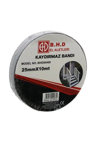 25MM X 10MT KAYDIRMAZ SİYAH BANT (4940)