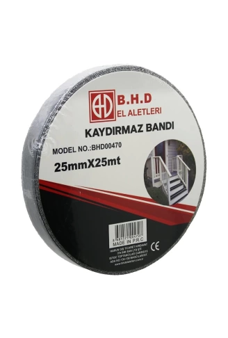 25MM X 25MT KAYDIRMAZ SİYAH BANT (4940)