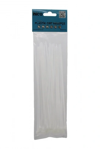 25PCS   BEYAZ   3.6X200MM  PLASTİK CIRT KELEPÇE (4940)