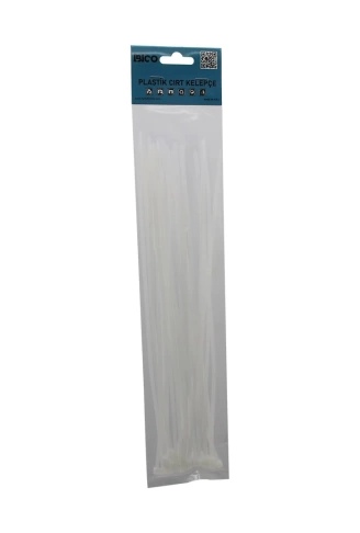 25PCS   BEYAZ   3.6X300MM  PLASTİK CIRT KELEPÇE (4940)