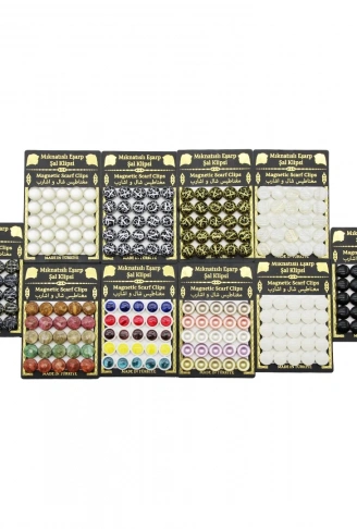 25PCS TAKIM   MIKNATISLI  EŞARP ŞAL KLİPSİ  1 KART (4940)