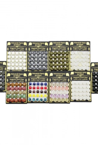 25PCS TAKIM   MIKNATISLI  EŞARP ŞAL KLİPSİ  1 KART (4940)