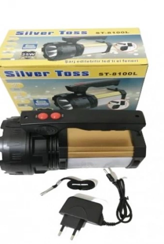 25w Şarj Edilebilir Ledli El Feneri Usb Çıkışlı (4940)