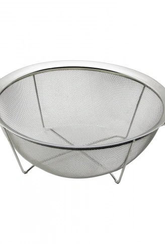 28CM TEL SEPET METAL SÜZGEÇ SİLİKON KILIFLI KULP METAL ÇERÇEVE - AYAK (4940)