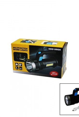2IN1 3W - 10COB LED EL FENERİ USB ŞARJLI (4940)