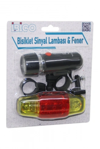 2İN1 BİSİKLET FENERİ SİNYALLİ LAMBA PİLLİ (4940)