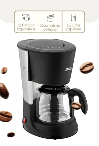 2İN1 FİLTRE KAHVE - ÇAY DEMLEME MAKİNESİ 1.2LT CAM HAZNE - SU SEVİYE GÖSTERGE  SCM-2938 (4940)