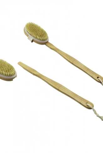 2İN1 KULLANIM = AHŞAP SAPLI - ELE GEÇMELİ  SIRT KESESİ - DUŞ FIRÇASI  FIRÇA:6 X 12CM + SAP:26.5CM =38.5CM (4940)