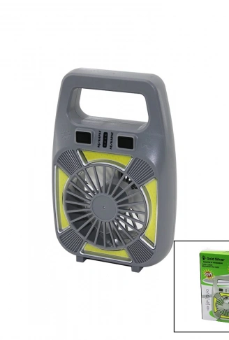 2İN1=MİNİ FAN - FENER USB ŞARJ 2 KADEME HIZ LAMBA=4 FONKSİYON - 10W SU GEÇİRMEZ TAŞIMA KULP MİNİ VANTİLATÖR GS-265 (4940)